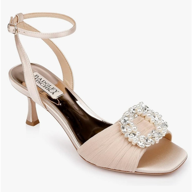 Badgley Mischka Women's Nimah Kitten Heel Sandal Heeled Size 6